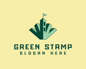 Green Marijuana Castle logo design