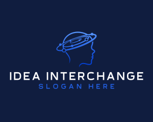 Human Brain Orbit logo design