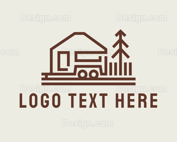 Camping Trailer House Logo