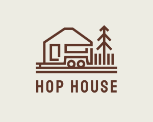 Camping Trailer House logo design