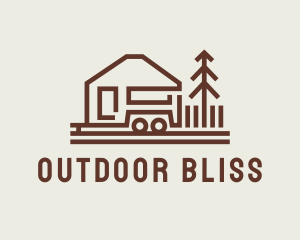 Camping Trailer House logo design