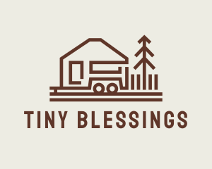 Camping Trailer House logo design