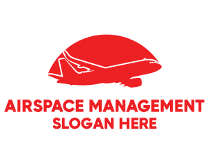 Red Airplane Flying logo