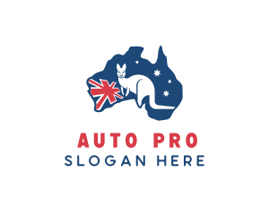 Wild Kangaroo Animal  Logo