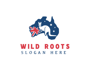 Wild Kangaroo Australia logo design