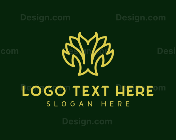 Abstract Floral Decoration Logo