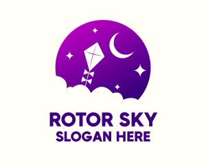 Purple Kite Sky logo design