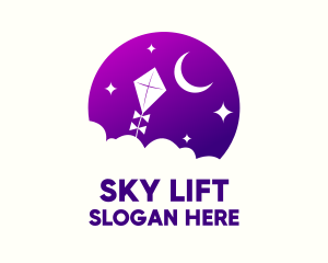 Purple Kite Sky logo design