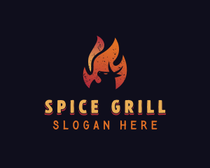 Bull Fire Barbecue logo design