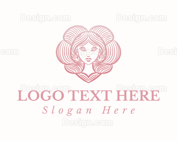 Pink Beauty Goddess Hair Logo