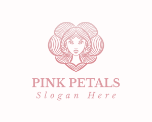 Pink Beauty Goddess Hair logo design