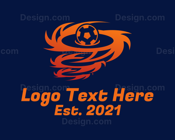 Tornado Soccer Sport Logo
