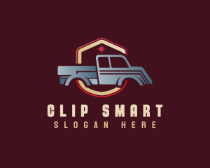 Pickup Car Shield Logo