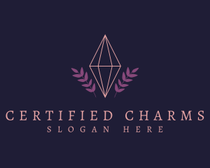 Dainty Leaf Diamond logo design