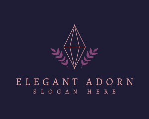 Dainty Leaf Diamond logo design