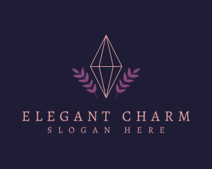 Dainty Leaf Diamond logo design