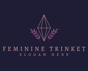 Dainty Leaf Diamond logo design