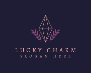 Dainty Leaf Diamond logo design