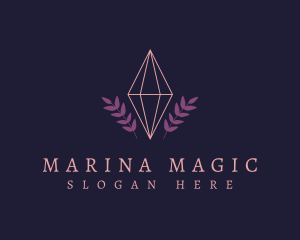 Dainty Leaf Diamond logo design