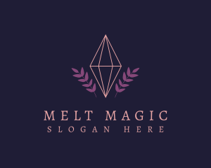 Dainty Leaf Diamond logo design