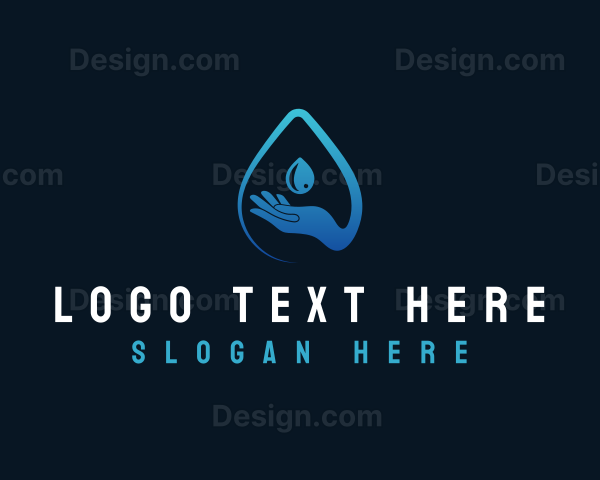 Water Hand Droplet Logo