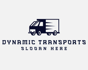 Closed Van Transport Courier logo design