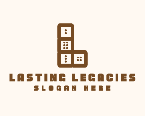 Letter L Dice Casino logo design