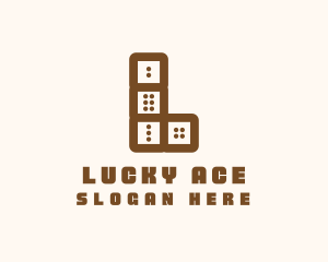 Letter L Dice Casino logo design