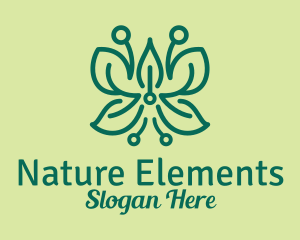 Nature Pen Leaves  logo design