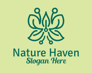 Nature Pen Leaves  logo design