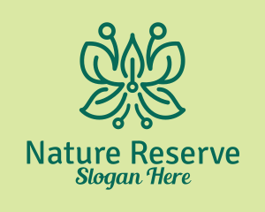 Nature Pen Leaves  logo design