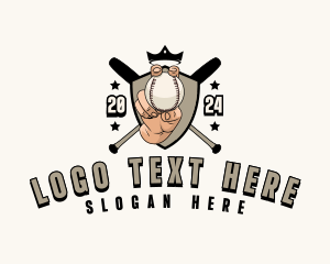 Baseball Pitcher Shield logo