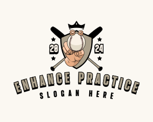 Baseball Pitcher Shield logo design