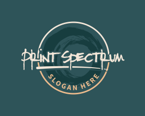 Paint Graffiti Badge logo design