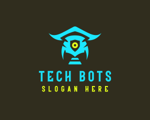 Robot Pirate Hat  logo design