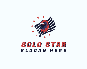 Flag Eagle Stars logo design