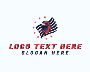 Eagle - Flag Eagle Stars logo design