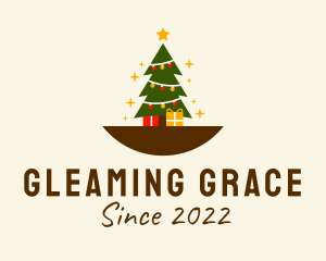 Christmas Tree Sparkle  logo design