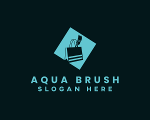 Brush Shopping Bag logo design