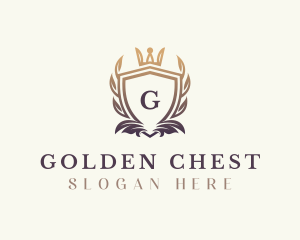 Gradient Royalty Shield logo design