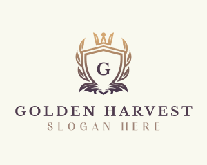 Gradient Royalty Shield logo design