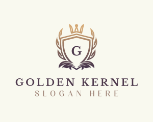 Gradient Royalty Shield logo design