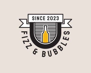 Beer Pub Bottle Banner logo