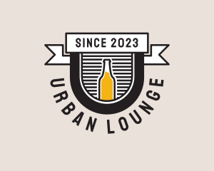 Beer Pub Bottle Banner logo