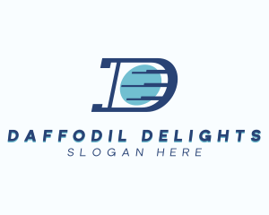 Logistics Courier Letter D logo design