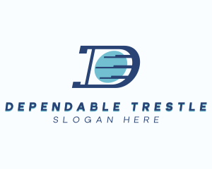 Logistics Courier Letter D logo design