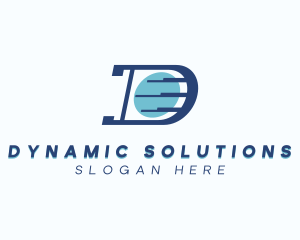 Logistics Courier Letter D logo design