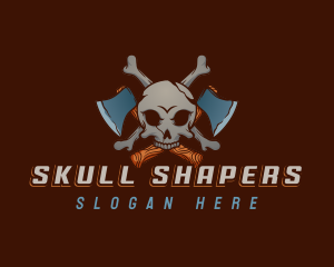 Axe Skull Skeleton logo