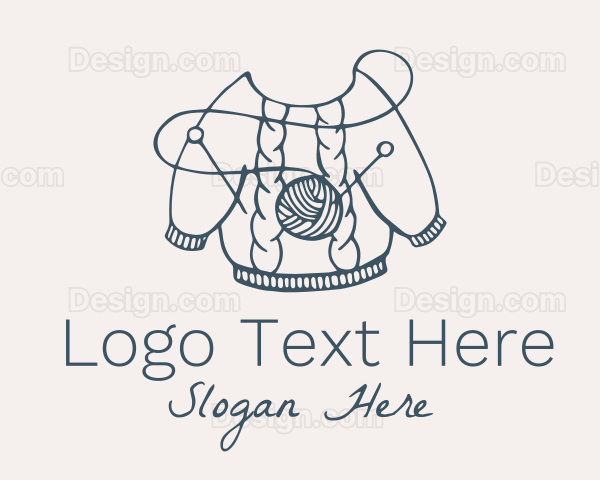 Wool Sweater Knitting Logo