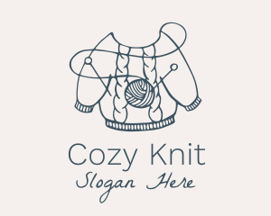 Wool Sweater Knitting  logo design